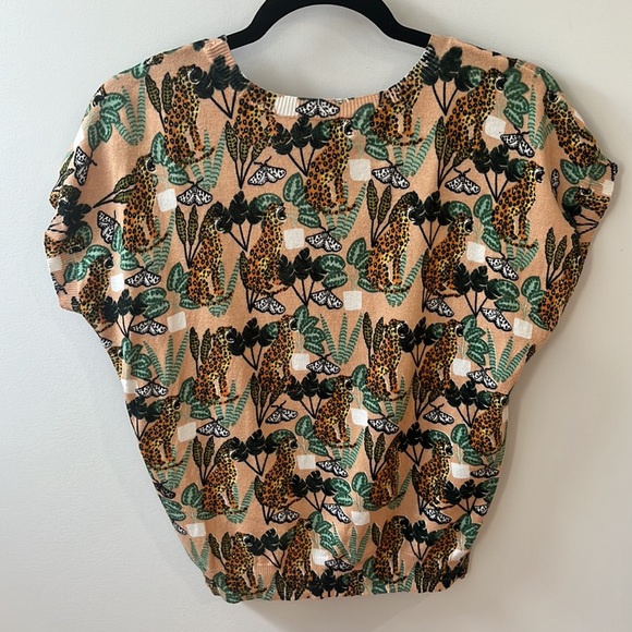 ❌SOLD❌ Anthropologie PepaLoves Jaguar and Plant Sweater Size XS - Picture 6 of 7